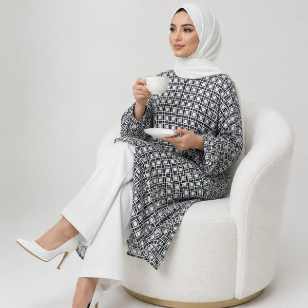 Katherine Plaid Tunic | Ironless | Minimal Ironing | Cooling BY SAYRA