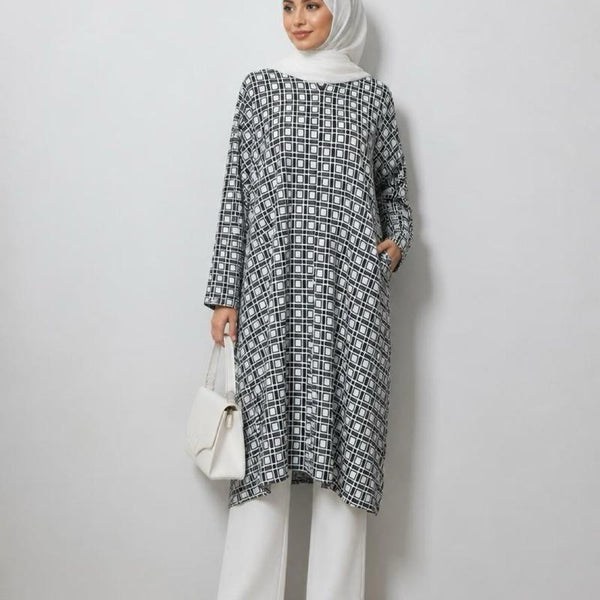 Katherine Plaid Tunic | Ironless | Minimal Ironing | Cooling BY SAYRA