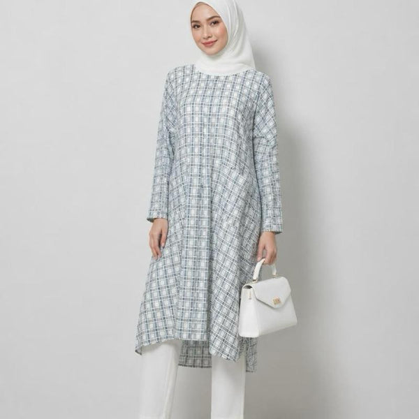 Katherine Plaid Tunic | Ironless | Minimal Ironing | Cooling BY SAYRA