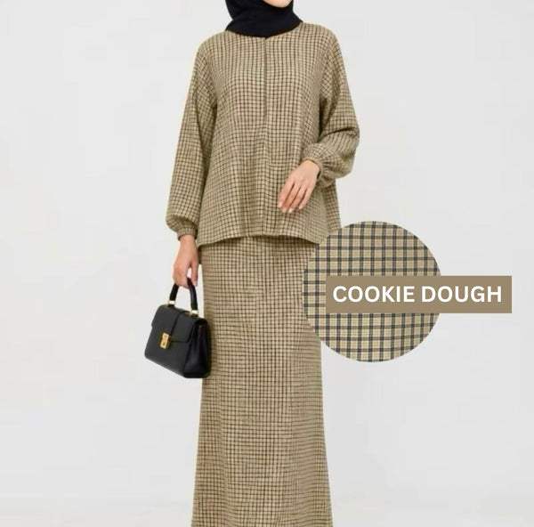 BELLA Skirt Set | Up to 5XL | Gingham Ironless Set