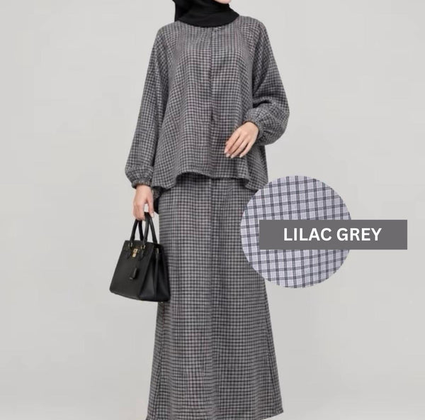 BELLA Skirt Set | Up to 5XL | Gingham Ironless Set