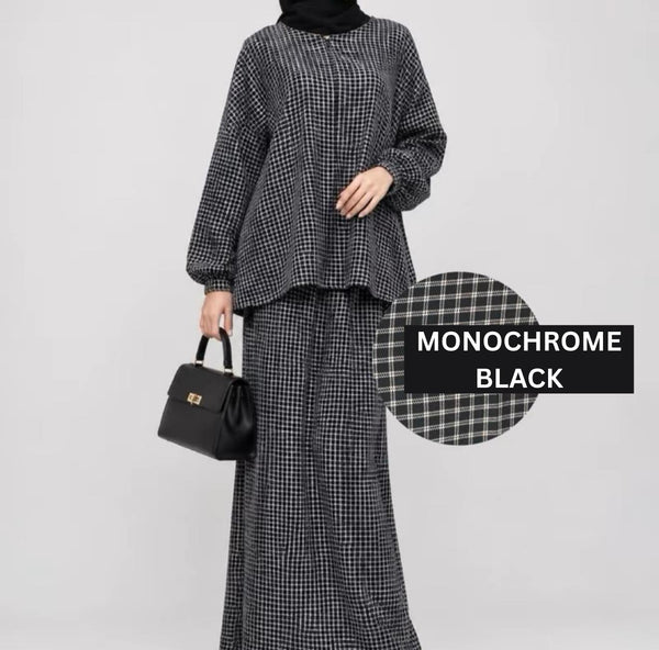 BELLA Skirt Set | Up to 5XL | Gingham Ironless Set