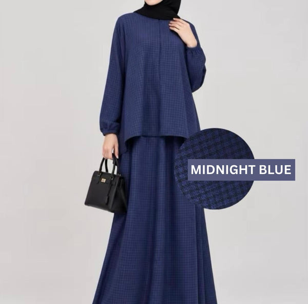 BELLA Skirt Set | Up to 5XL | Gingham Ironless Set