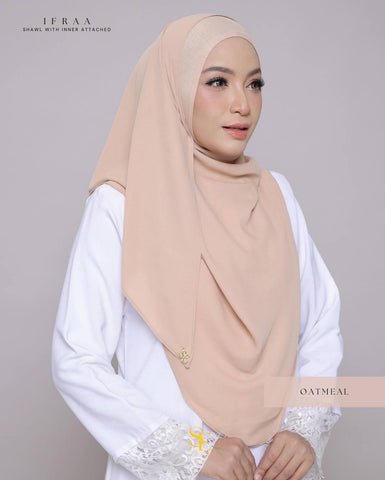 IFRAA Instant Shawl with Inner Labuh Attached